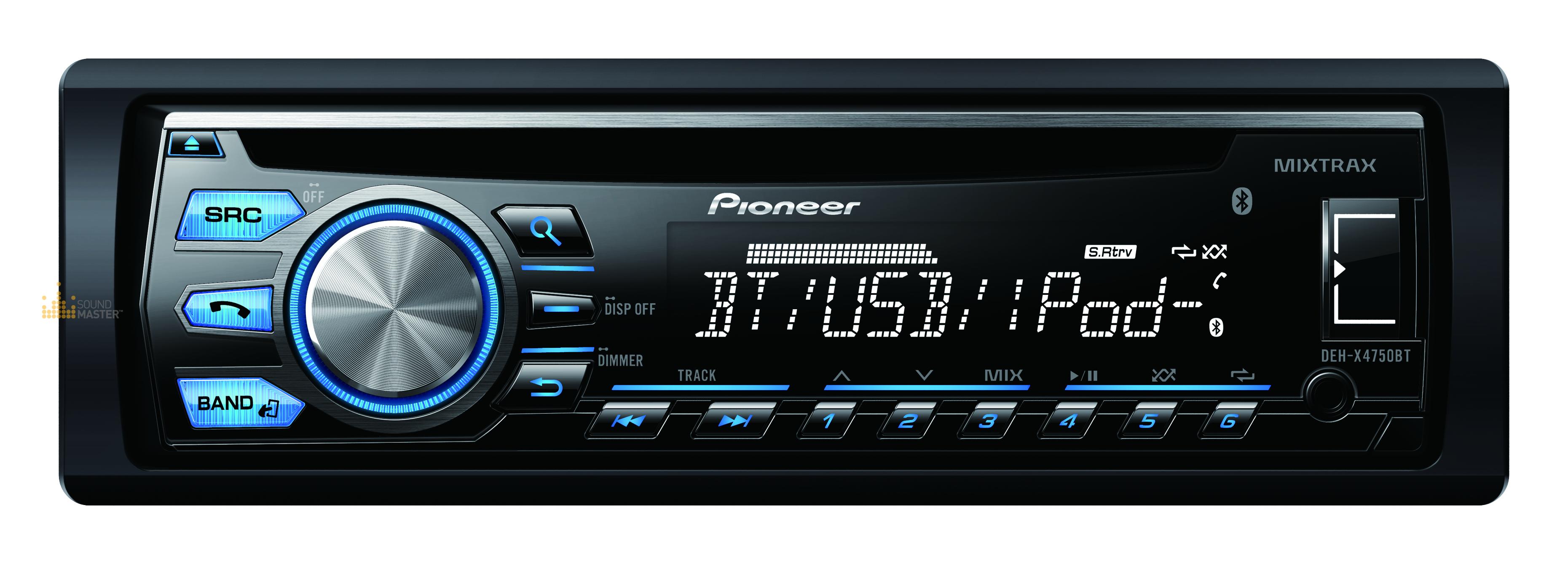 ($179) Pioneer DEH-X4750BT CD USB Bluetooth Car Stereo - DEHX4750BT