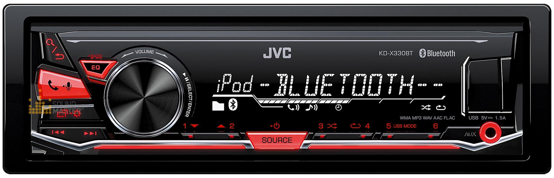 Leven van verontreiniging zo 129) JVC KD-X330BT Player with Bluetooth USB iPod and Android Support -  KDX330BT
